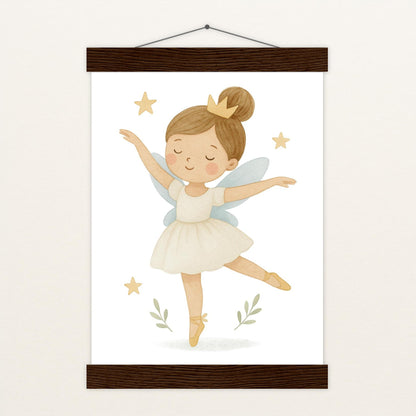 Fina die Fee - Motiv: "Ballett" Poster mit Leisten von tinylearner