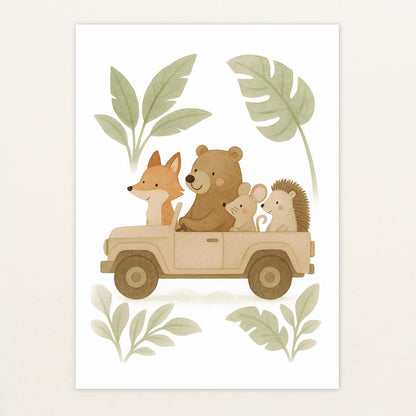 Tierfreunde - Motiv: "Safari" Poster von tinylearner