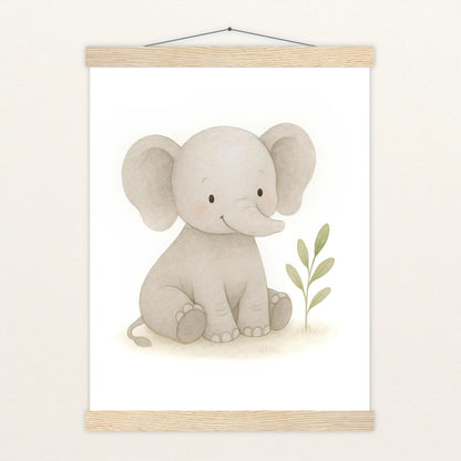 Emil der Elefant Poster mit Leisten von tinylearner