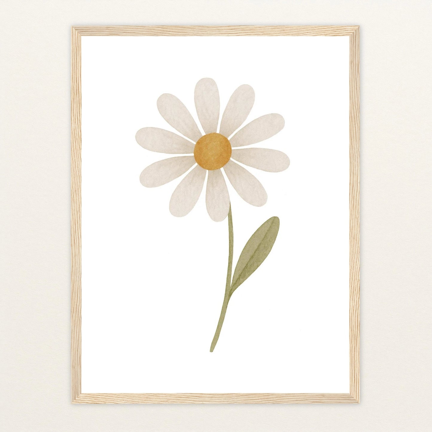 Gänseblümchen Poster mit Holzrahmen von tinylearner
