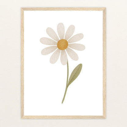 Gänseblümchen Poster mit Holzrahmen von tinylearner
