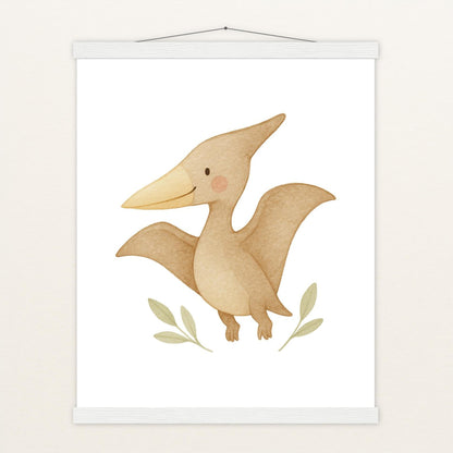 Dinosaurier Pteranodon Poster mit Leisten von tinylearner