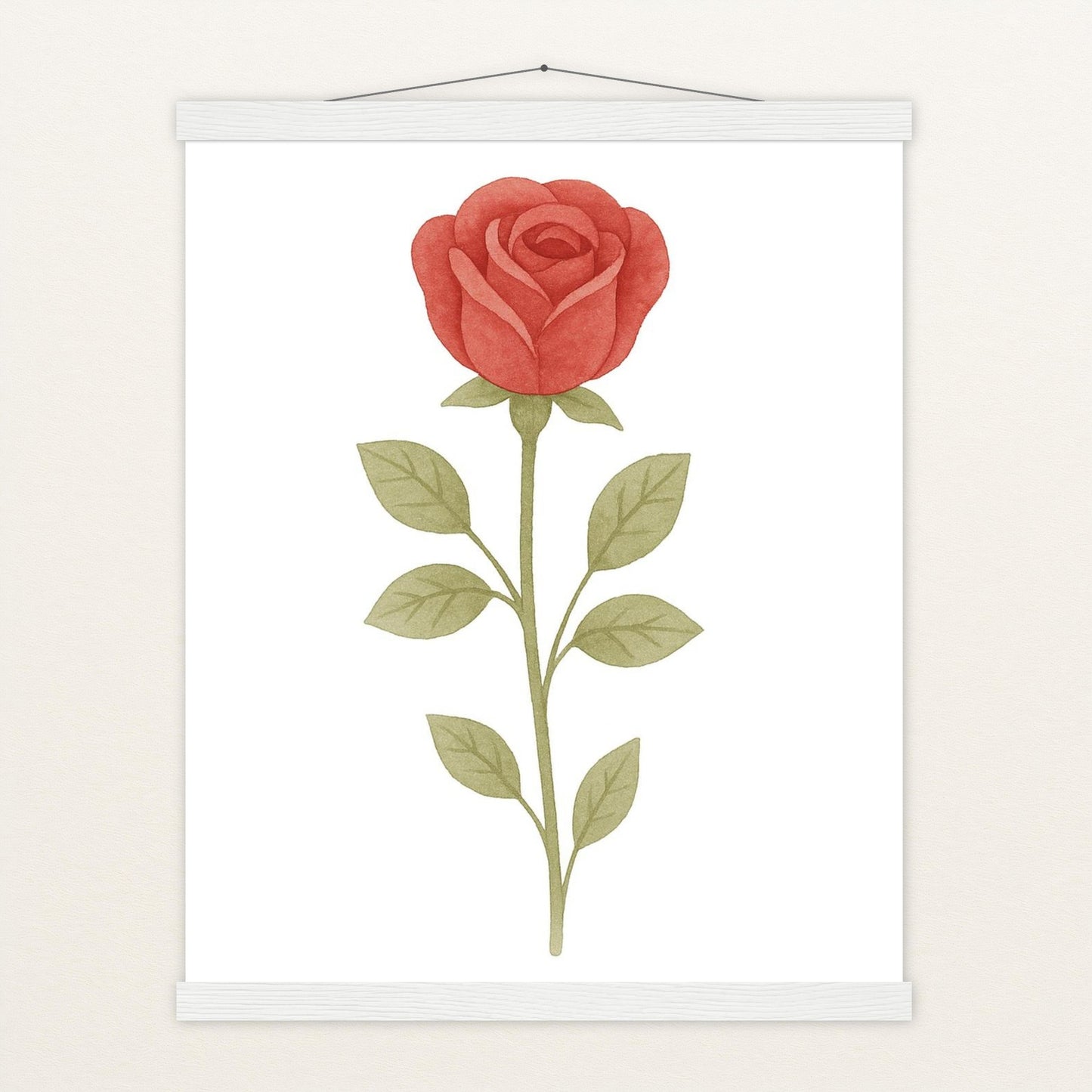 Rose Poster mit Leisten von tinylearner