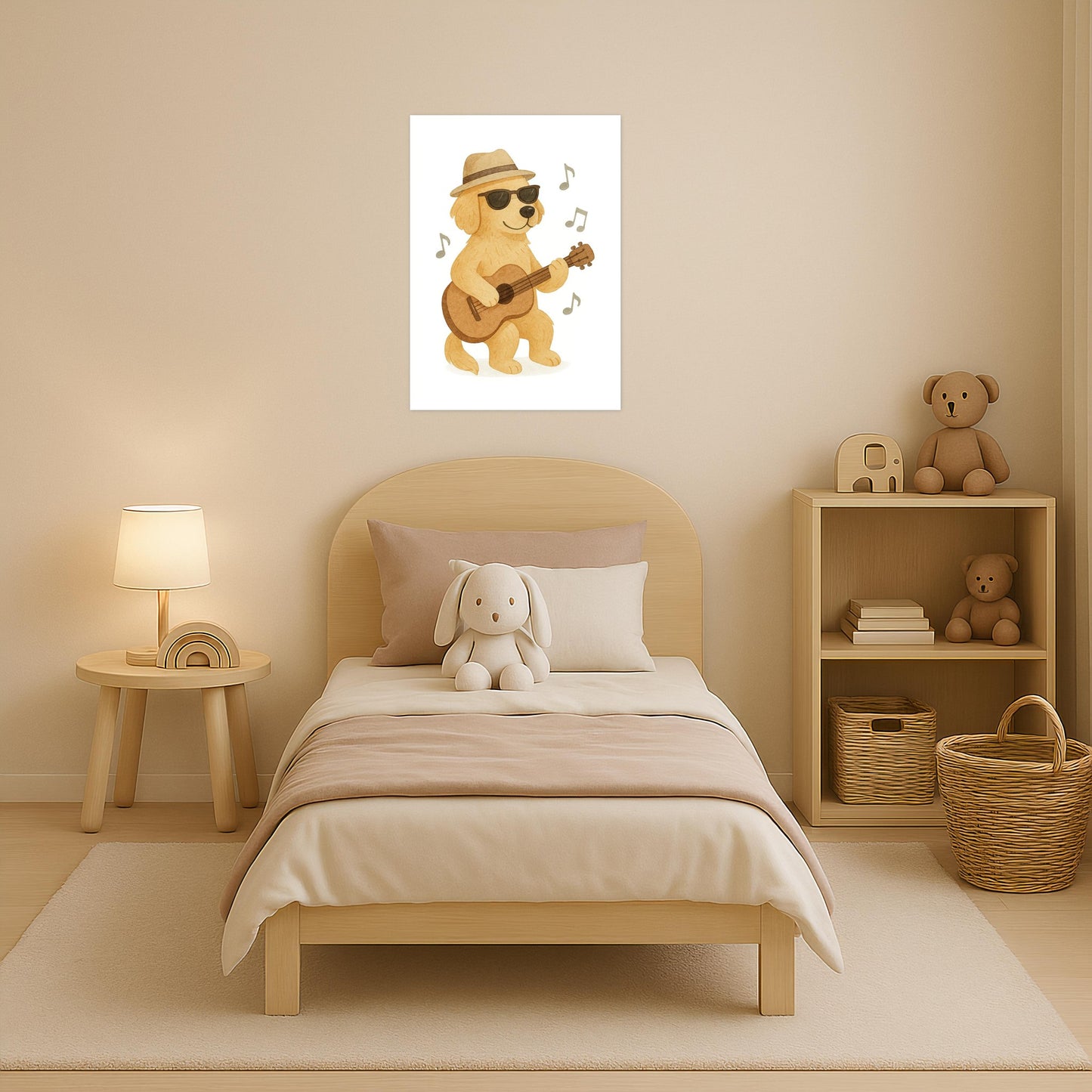 Hugo der Hund - Motiv: "Gitarre" Poster von tinylearner