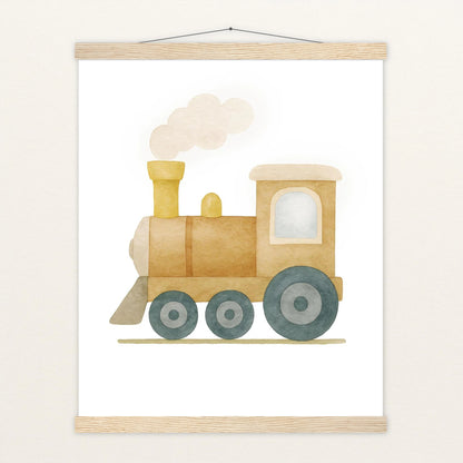 Lokomotive Poster mit Leisten von tinylearner