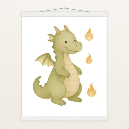 Drax der Drache Poster mit Leisten von tinylearner
