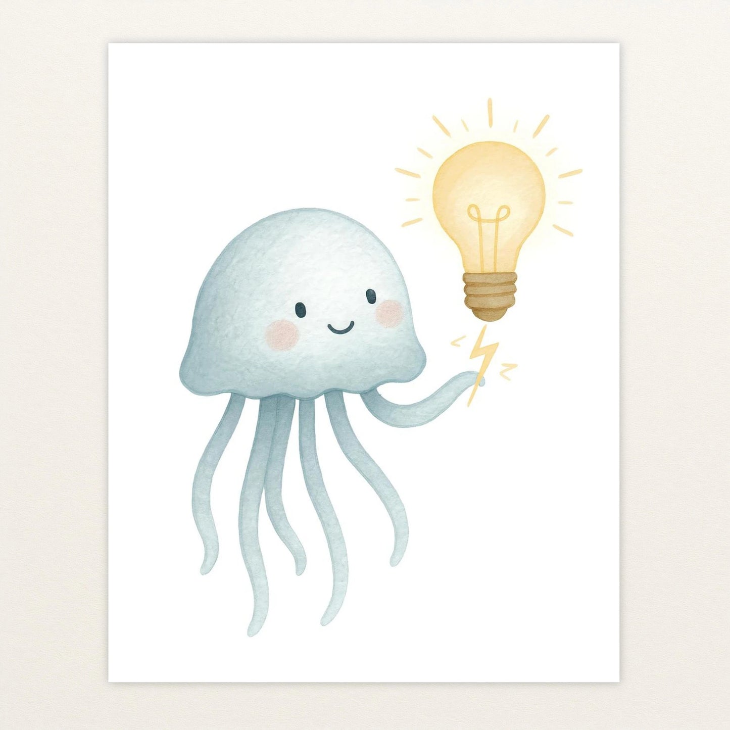 Quinn die Qualle - Motiv: "Glühbirne" Poster von tinylearner