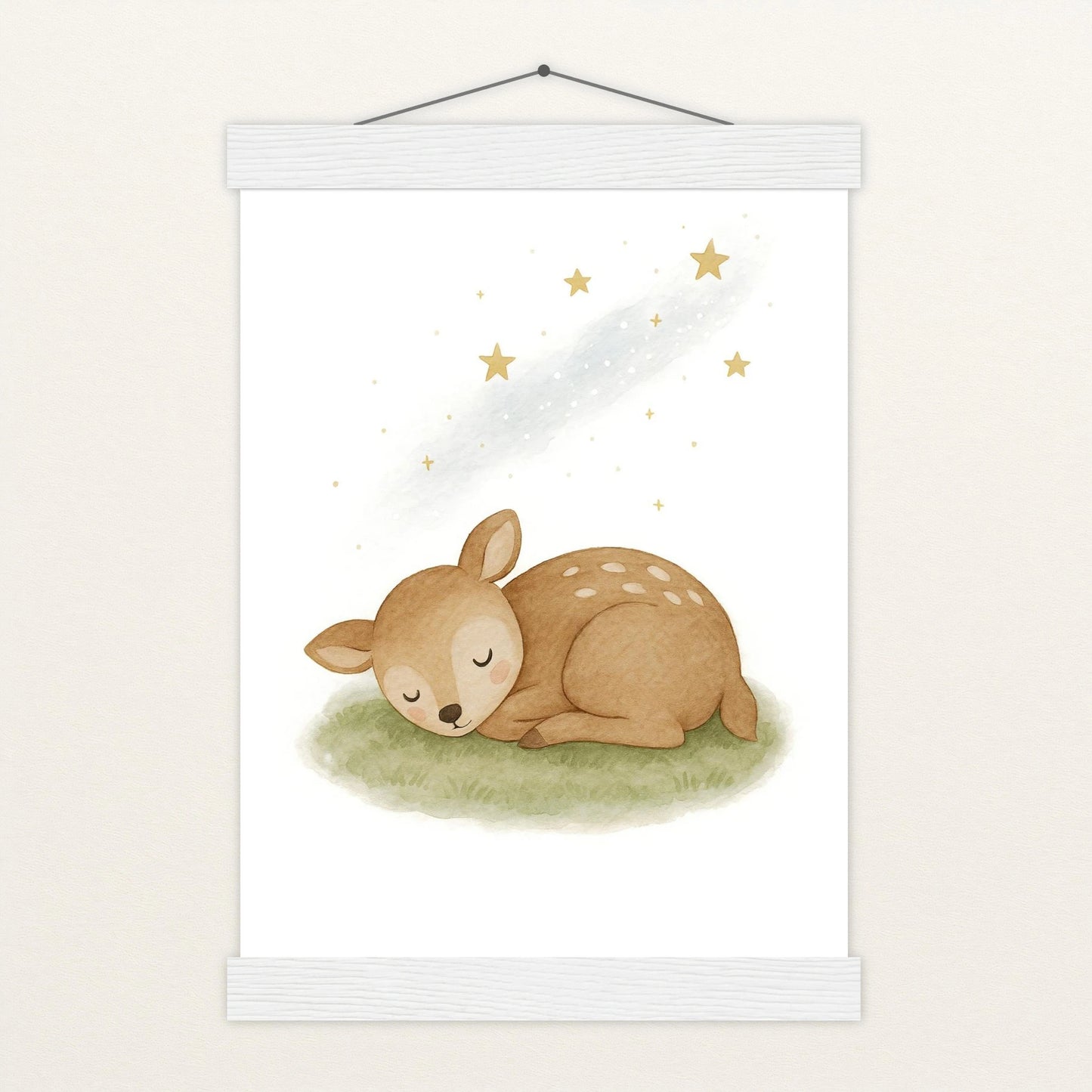 Ria das Reh - Motiv: "Schlafend" Poster mit Leisten von tinylearner