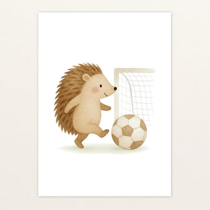 Iggi der Igel - Motiv: "Fußball" Poster von tinylearner