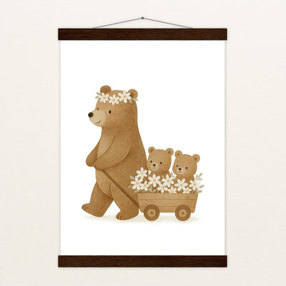 Balu der Bär - Motiv: "Bollerwagen" Poster mit Leisten von tinylearner