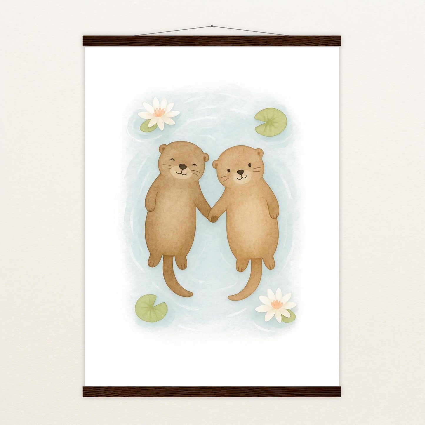 Otti der Otter Poster mit Leisten von tinylearner