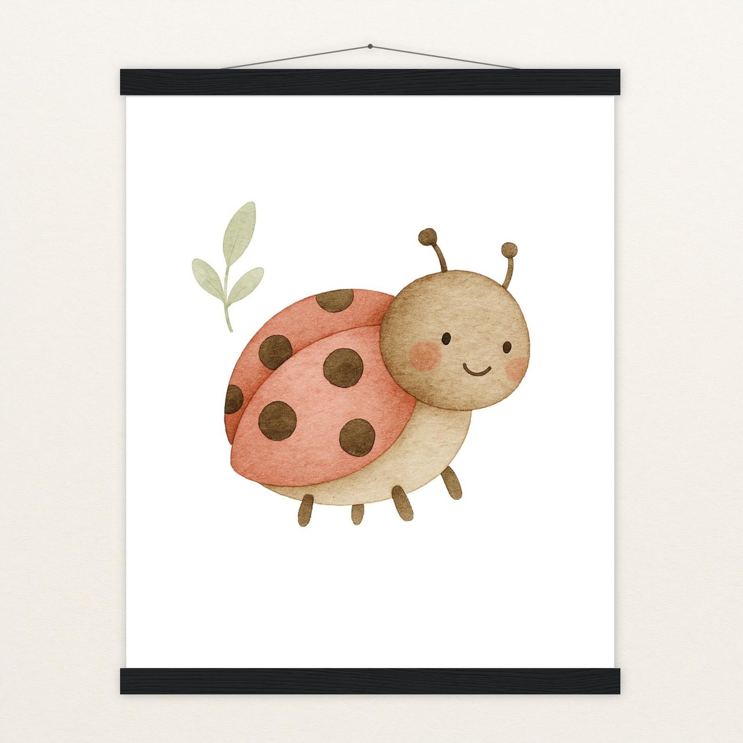 Marie der Marienenkäfer Poster mit Leisten von tinylearner