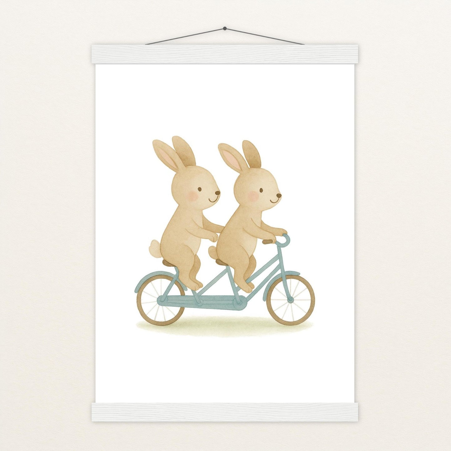 Holly der Hase - Motiv: "Tandem" Poster mit Leisten von tinylearner