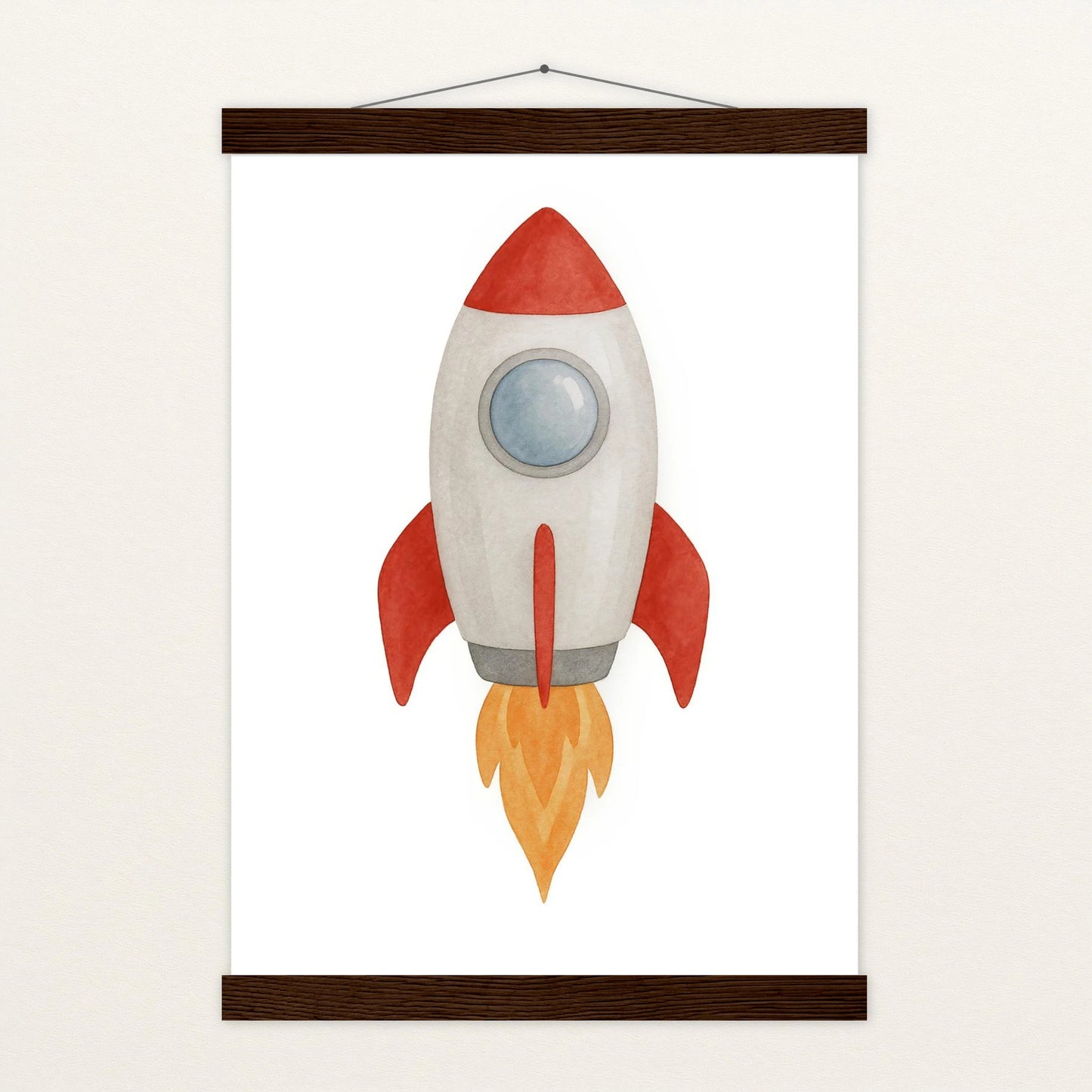 Rakete Poster mit Leisten von tinylearner