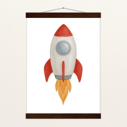 Rakete Poster mit Leisten von tinylearner