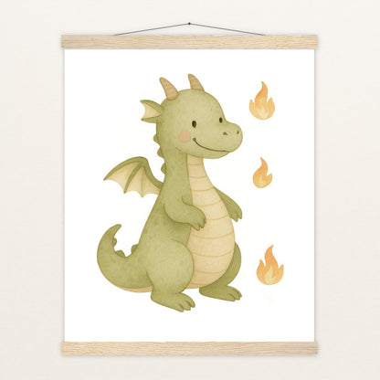 Drax der Drache Poster mit Leisten von tinylearner