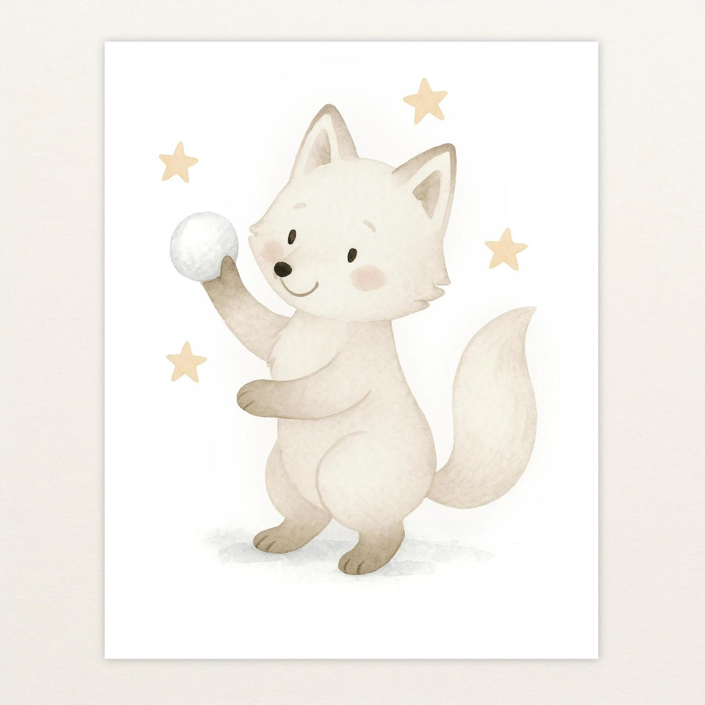 Pino der Polarfuchs - Motiv: "Schneeball" Poster von tinylearner