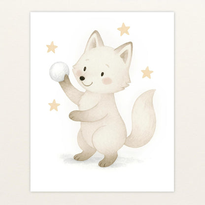 Pino der Polarfuchs - Motiv: "Schneeball" Poster von tinylearner