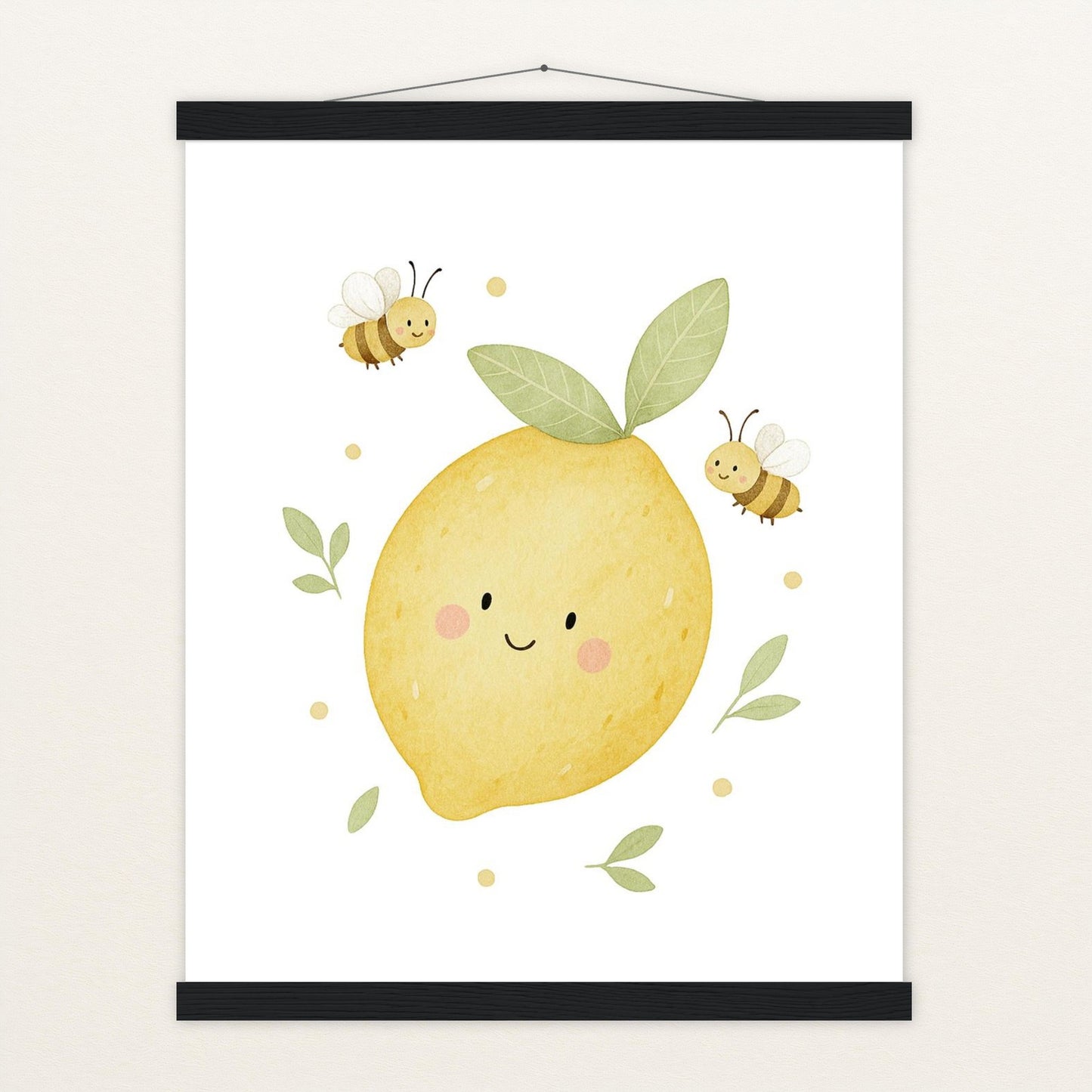 Obst: Zitrone Poster mit Leisten von tinylearner