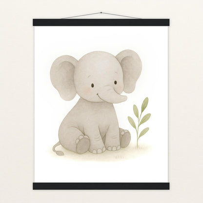 Emil der Elefant Poster mit Leisten von tinylearner