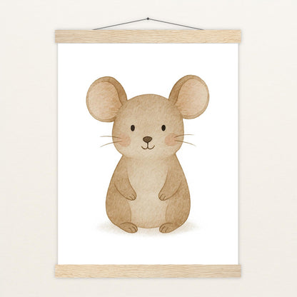 Mimi die Maus Poster mit Leisten von tinylearner