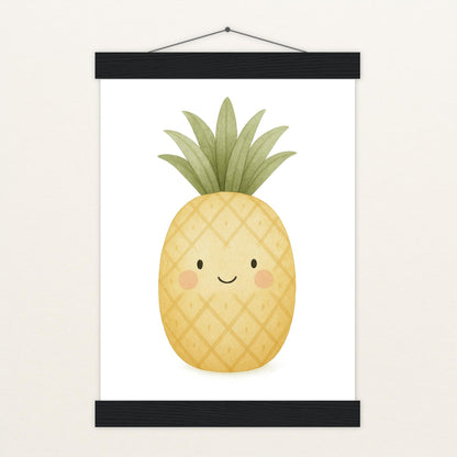 Obst: Ananas Poster mit Leisten von tinylearner