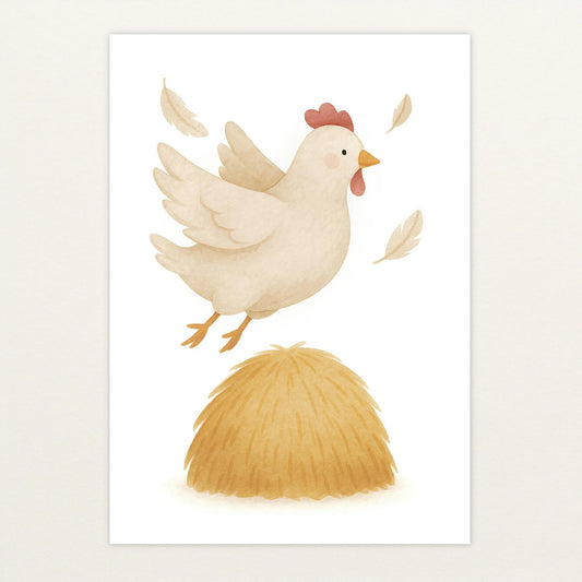 Hanni das Huhn - Motiv: "Heu" Poster von tinylearner