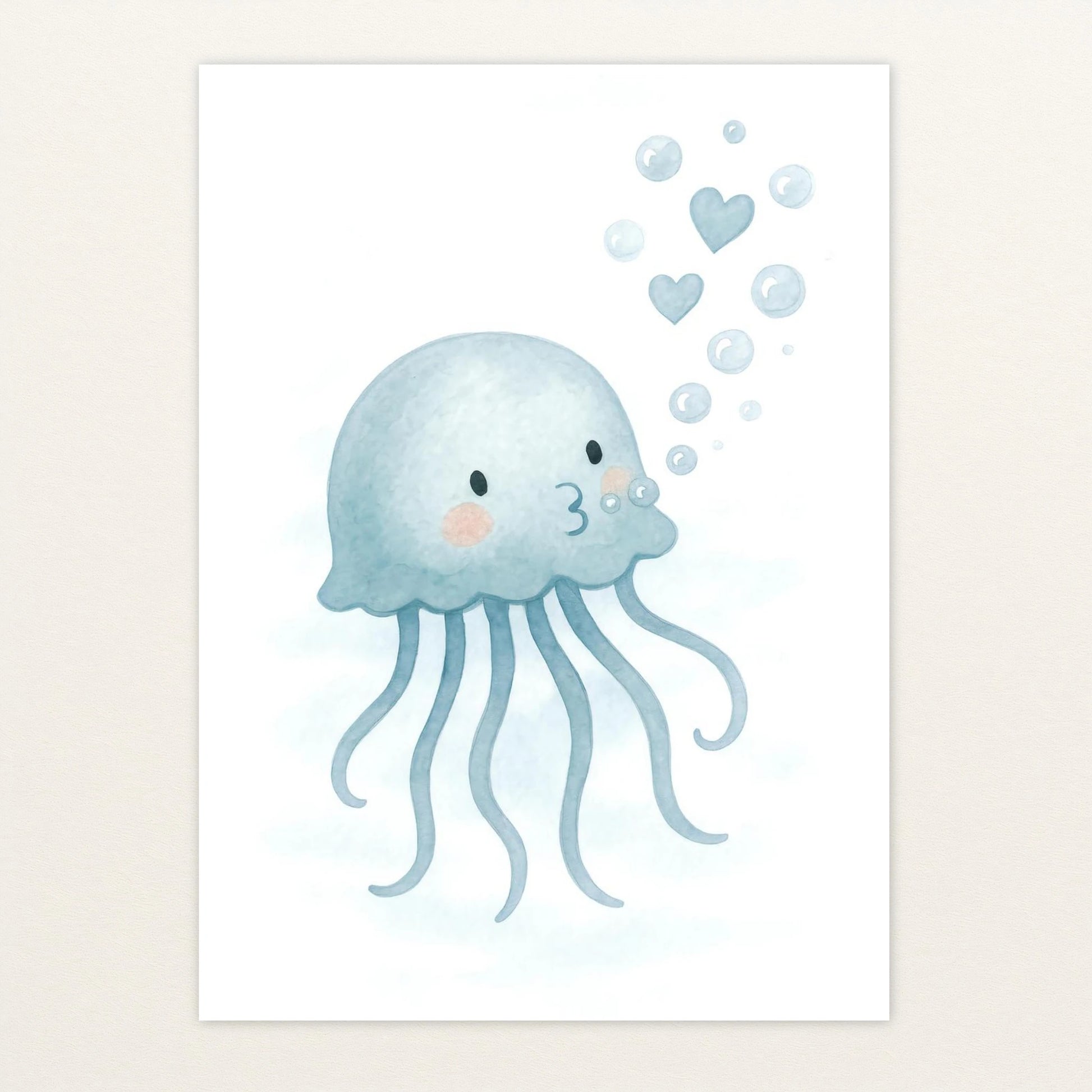 Quinn die Qualle - Motiv: "Luftblasen" Poster von tinylearner