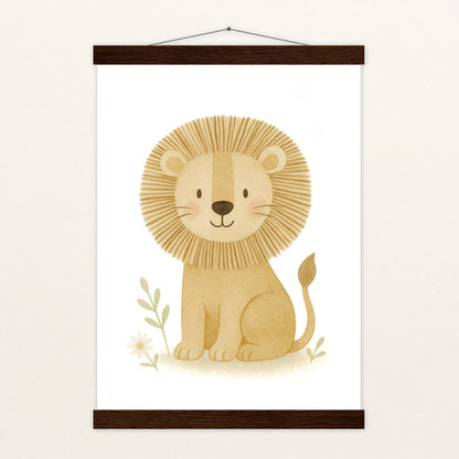 Leo der Löwe Poster mit Leisten von tinylearner