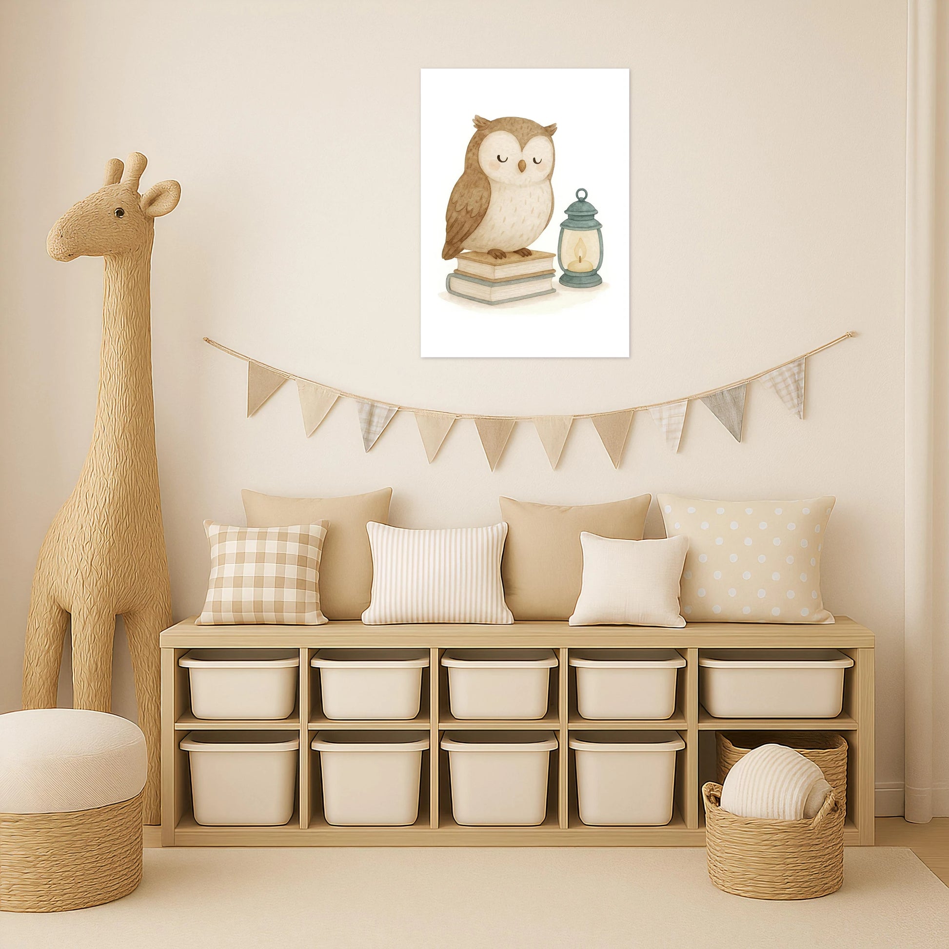 Emmi die Eule - Motiv: "Buch" Poster von tinylearner