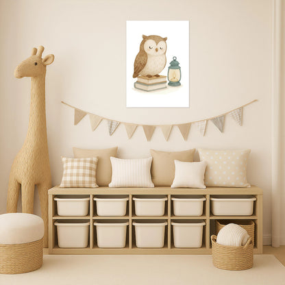 Emmi die Eule - Motiv: "Buch" Poster von tinylearner