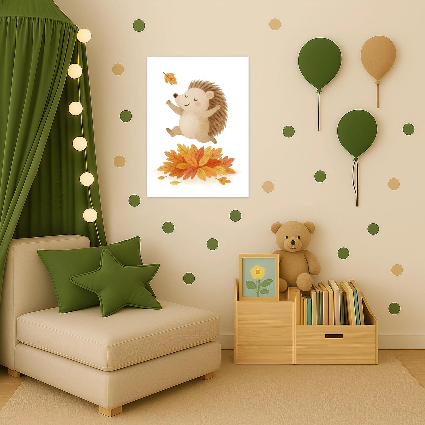 Iggi der Igel - Motiv: "Laub" Poster von tinylearner