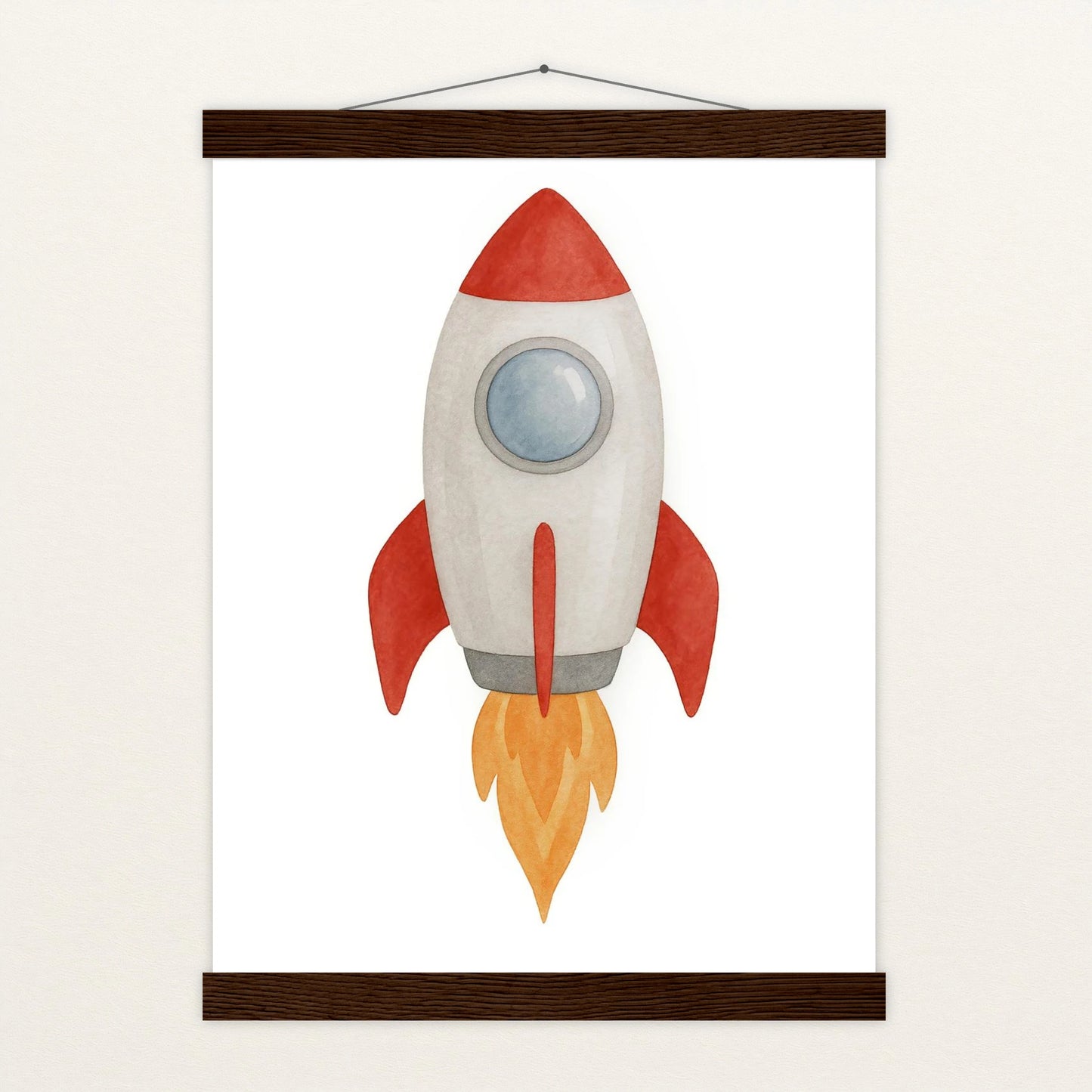 Rakete Poster mit Leisten von tinylearner
