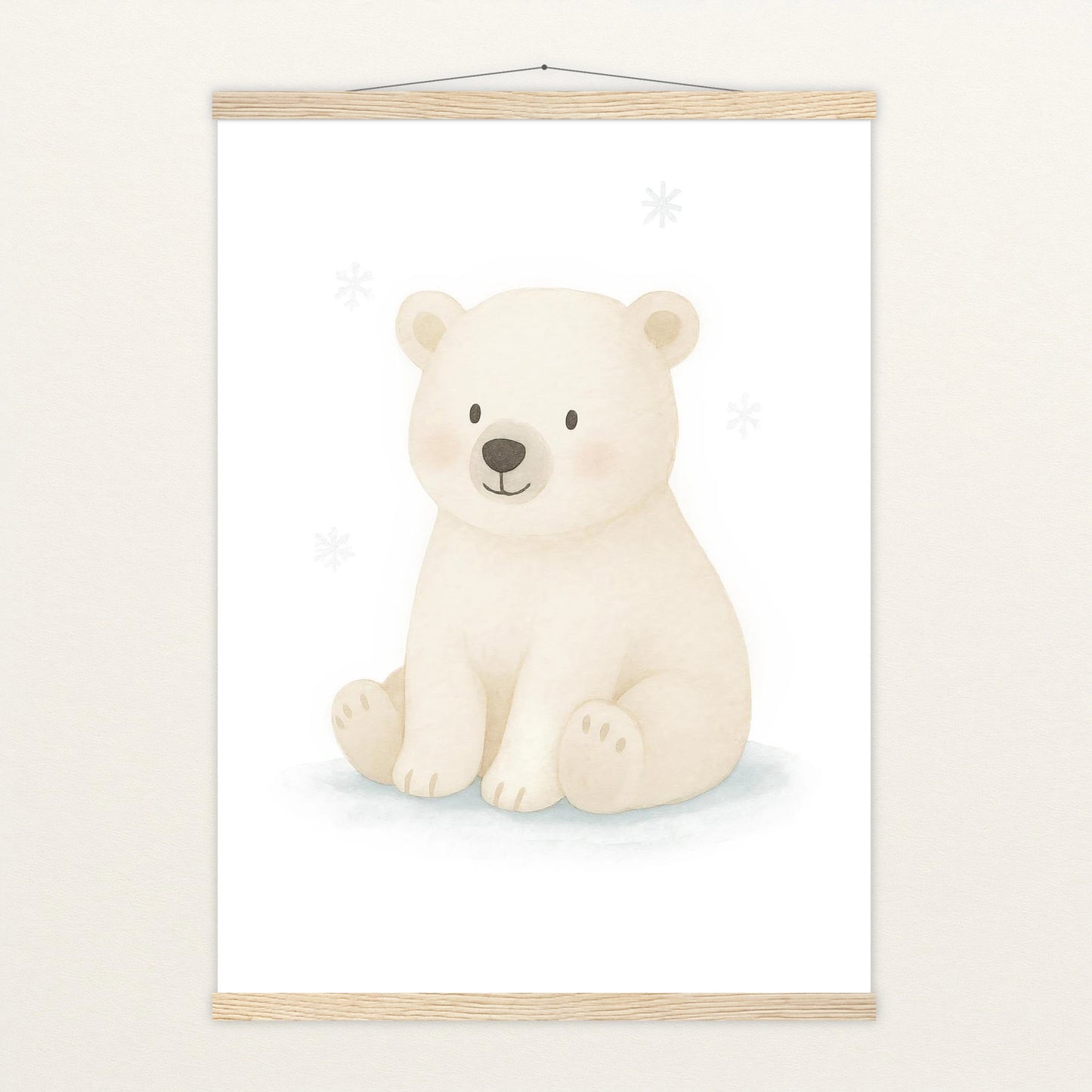 Pummel der Polarbär Poster mit Leisten von tinylearner