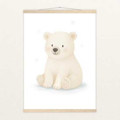 Pummel der Polarbär Poster mit Leisten von tinylearner