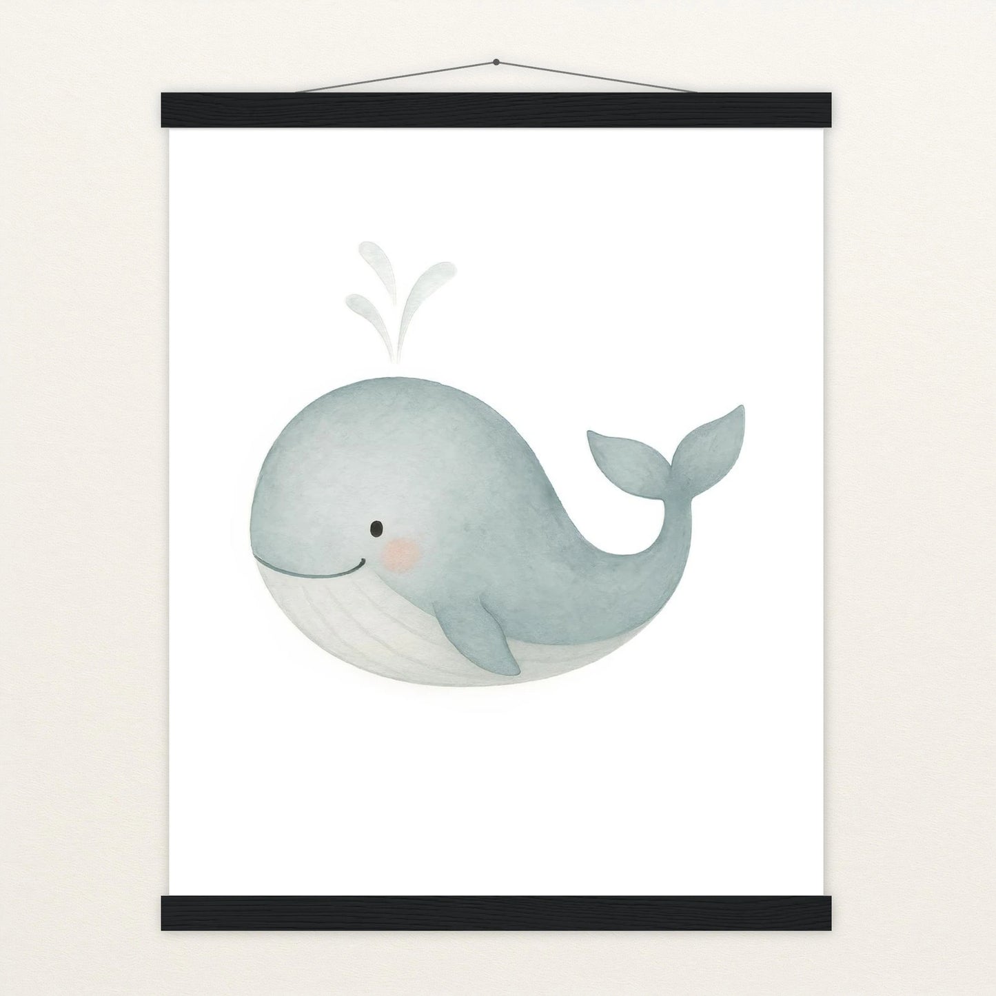 Willi der Wal Poster mit Leisten von tinylearner