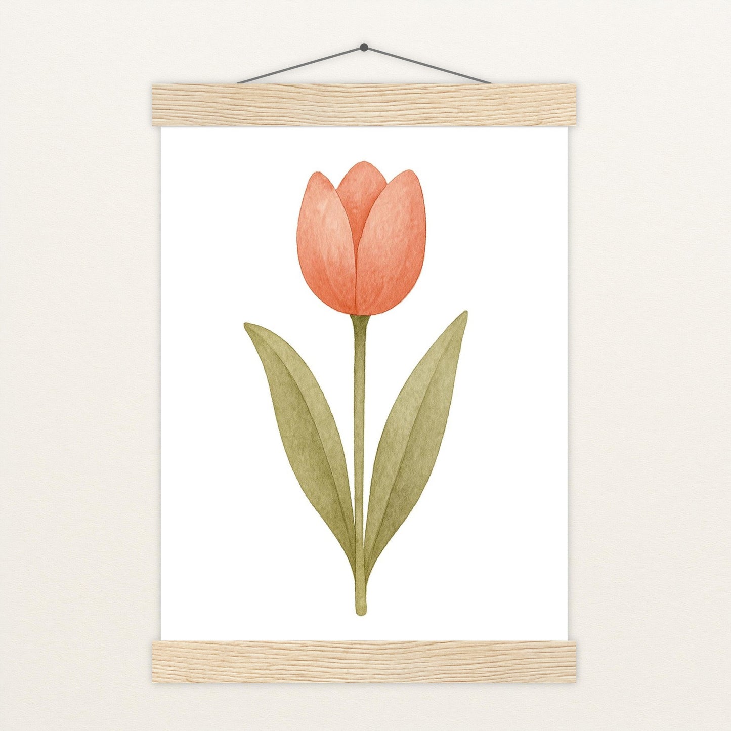 Tulpe Poster mit Leisten von tinylearner