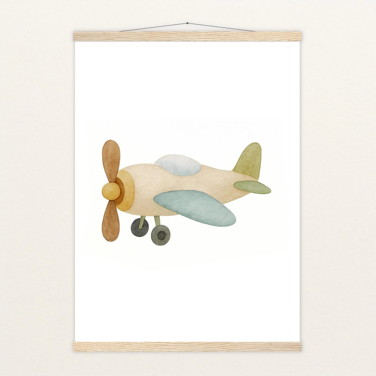 Propellerflugzeug Poster mit Leisten von tinylearner