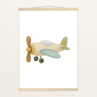 Propellerflugzeug Poster mit Leisten von tinylearner