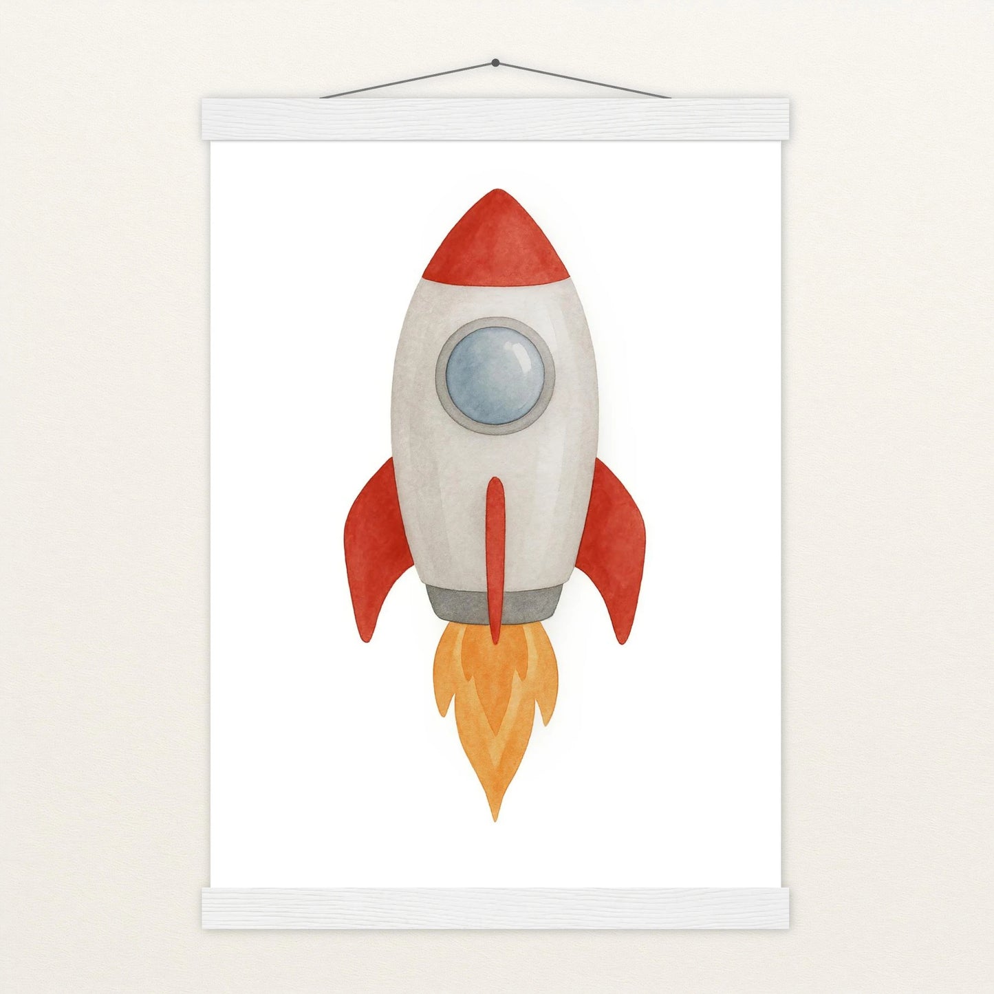 Rakete Poster mit Leisten von tinylearner