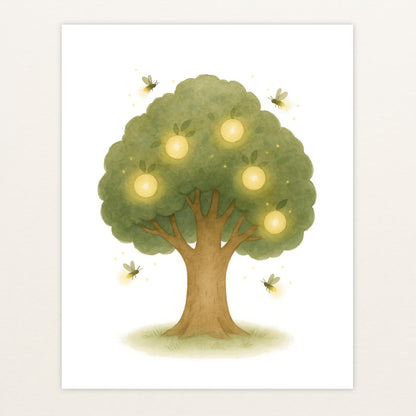 Leuchtbaum Poster von tinylearner