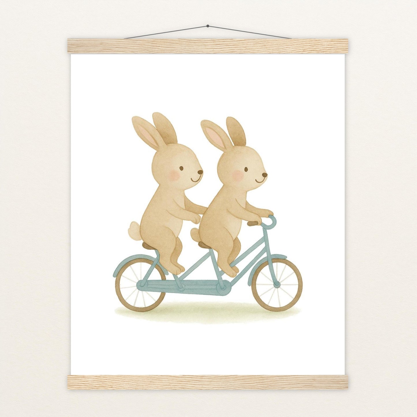 Holly der Hase - Motiv: "Tandem" Poster mit Leisten von tinylearner