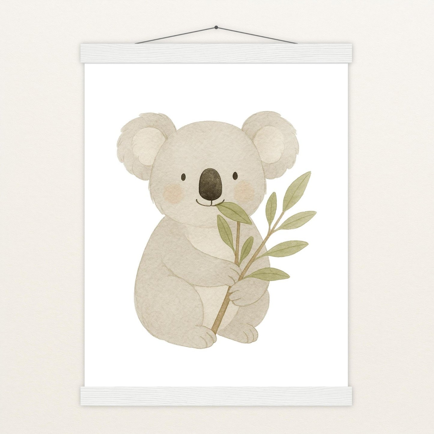 Kori der Koala - Motiv: "Eukalyptus" Poster mit Leisten von tinylearner