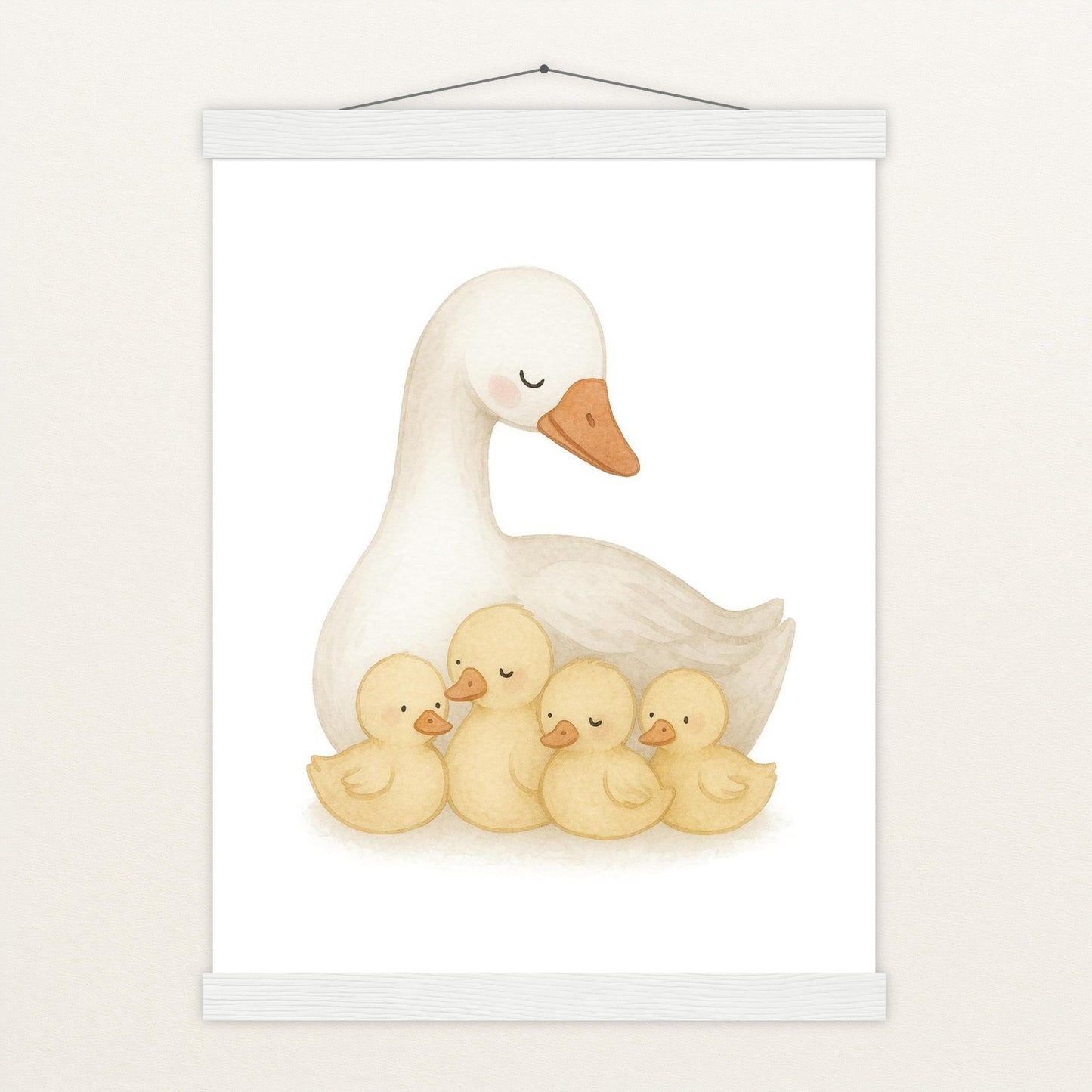 Gusi die Gans - Motiv: "Familie" Poster mit Leisten von tinylearner