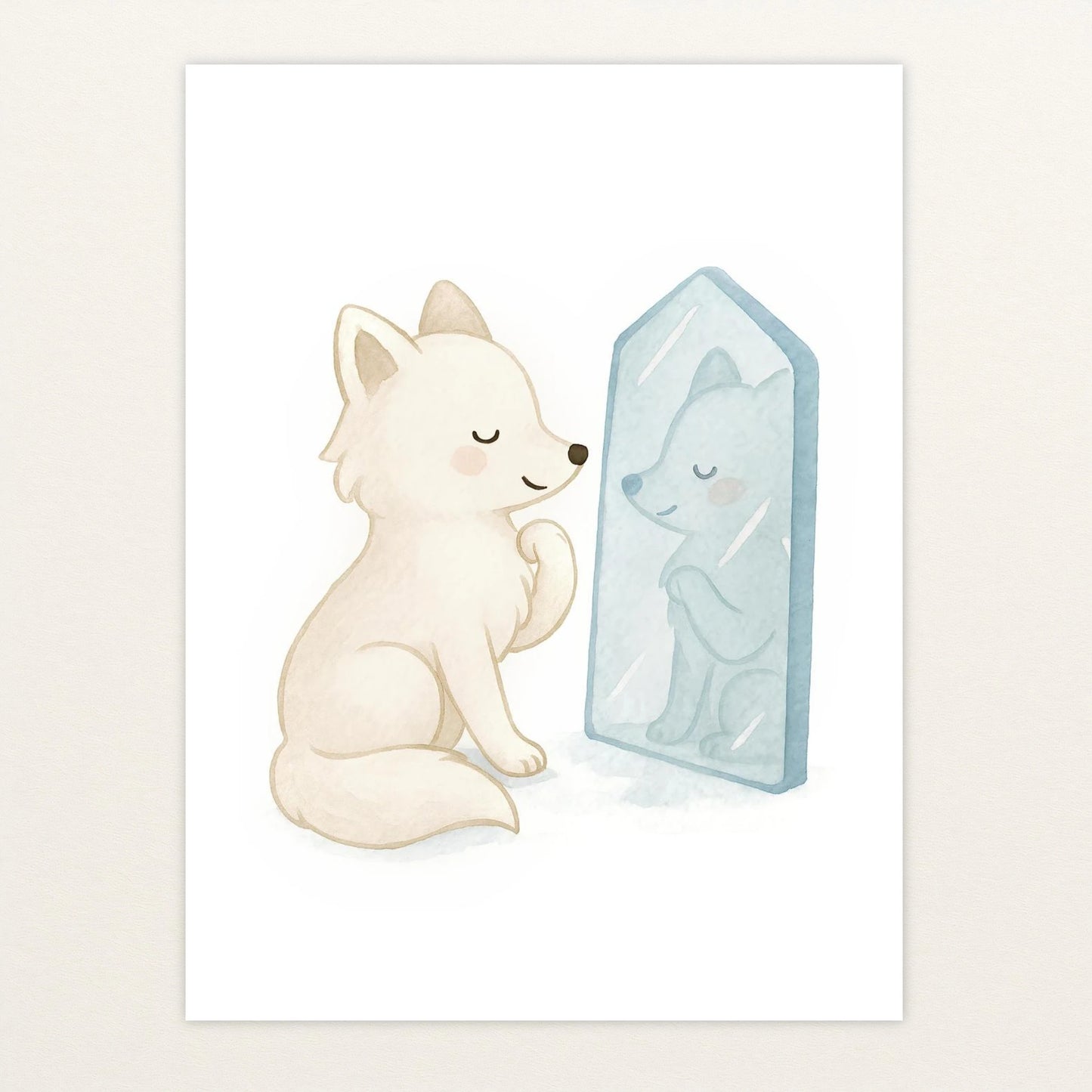 Pino der Polarfuchs - Motiv: "Spiegel" Poster von tinylearner