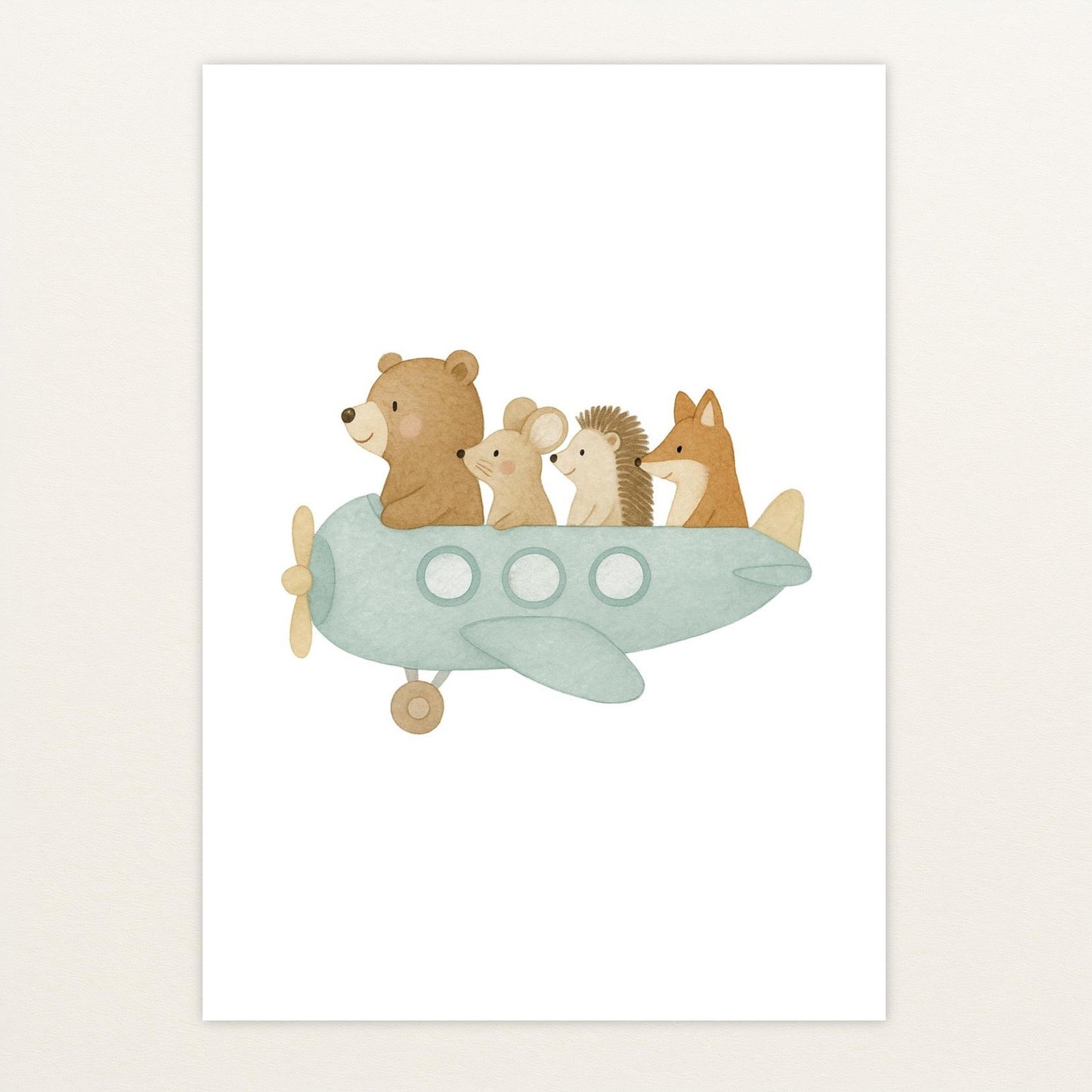 Tierfreunde - Motiv: "Flugzeug" Poster von tinylearner