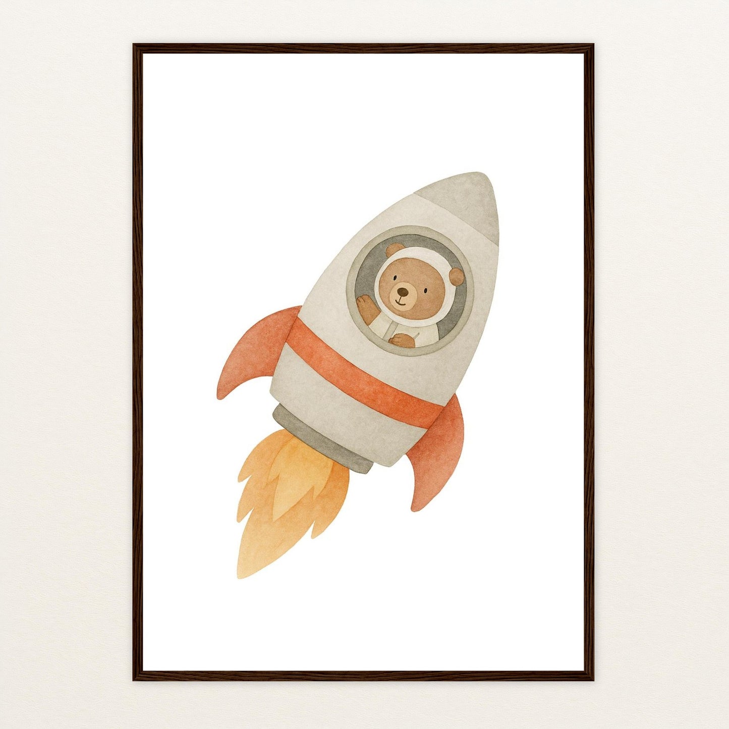 Balu der Bär - Motiv: "Rakete" Poster mit Holzrahmen von tinylearner