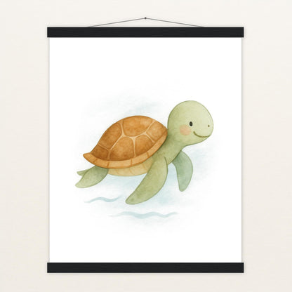 Sora die Schildkröte Poster mit Leisten von tinylearner