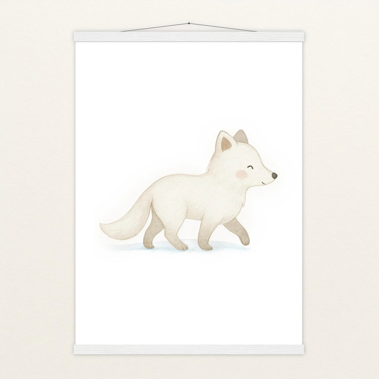 Pino der Polarfuchs Poster mit Leisten von tinylearner