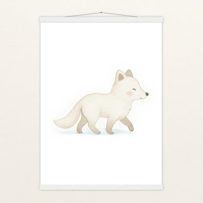 Pino der Polarfuchs Poster mit Leisten von tinylearner